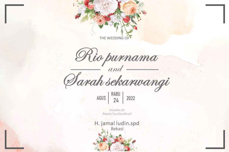 Eiffel Tower Wedding Invitation